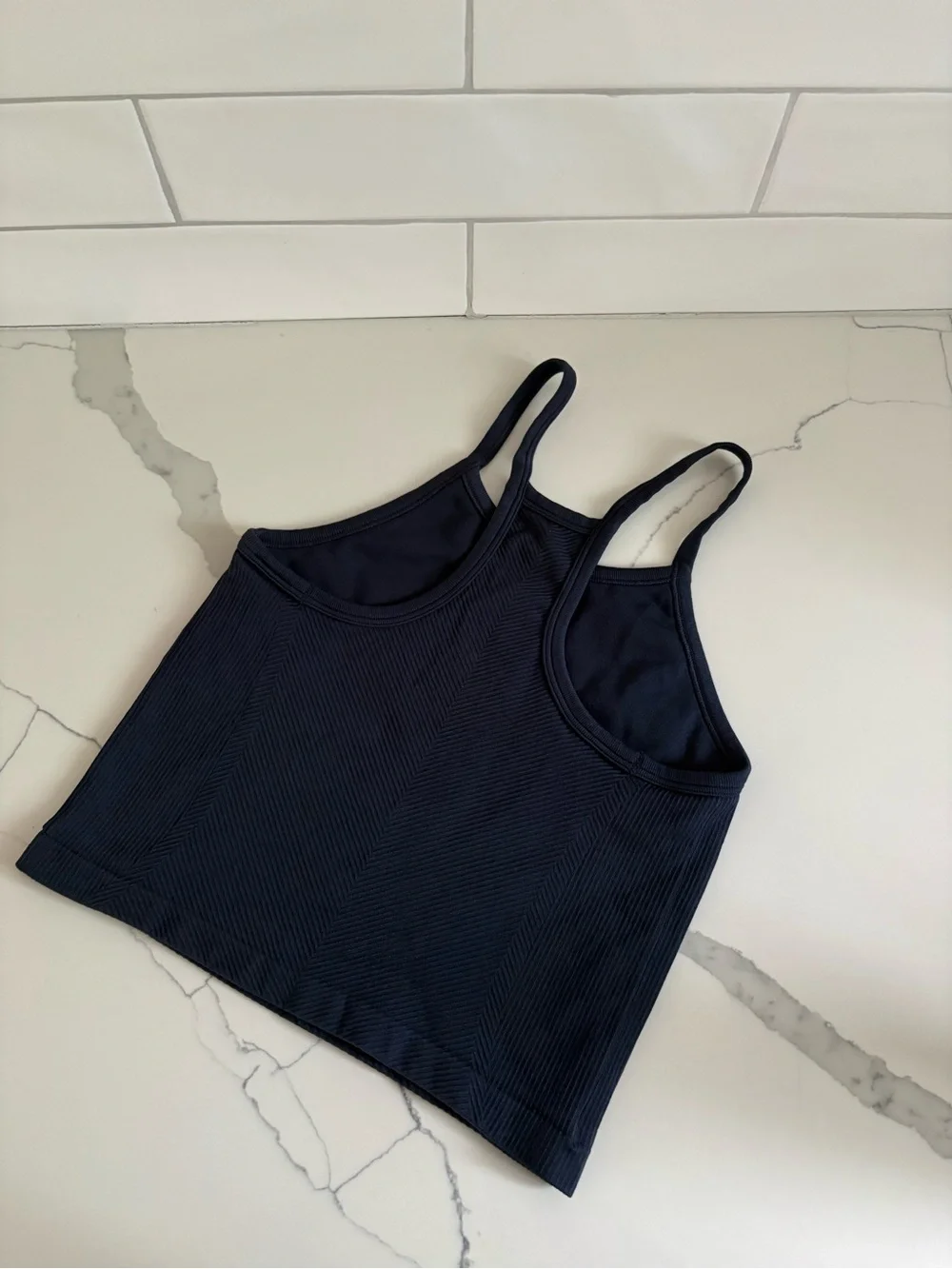 ALL IN MOTION Target Navy Ribbed Athletic Crop Tank